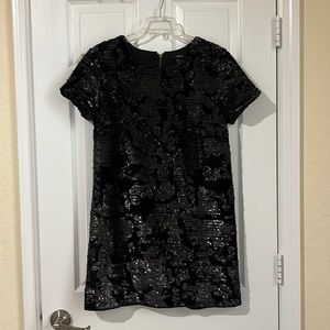 Forever 21 Black Sequin Short Sleeve Dress